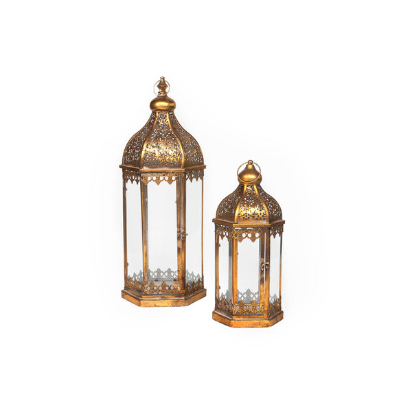 Gold Brass Oil Lantern - abri home