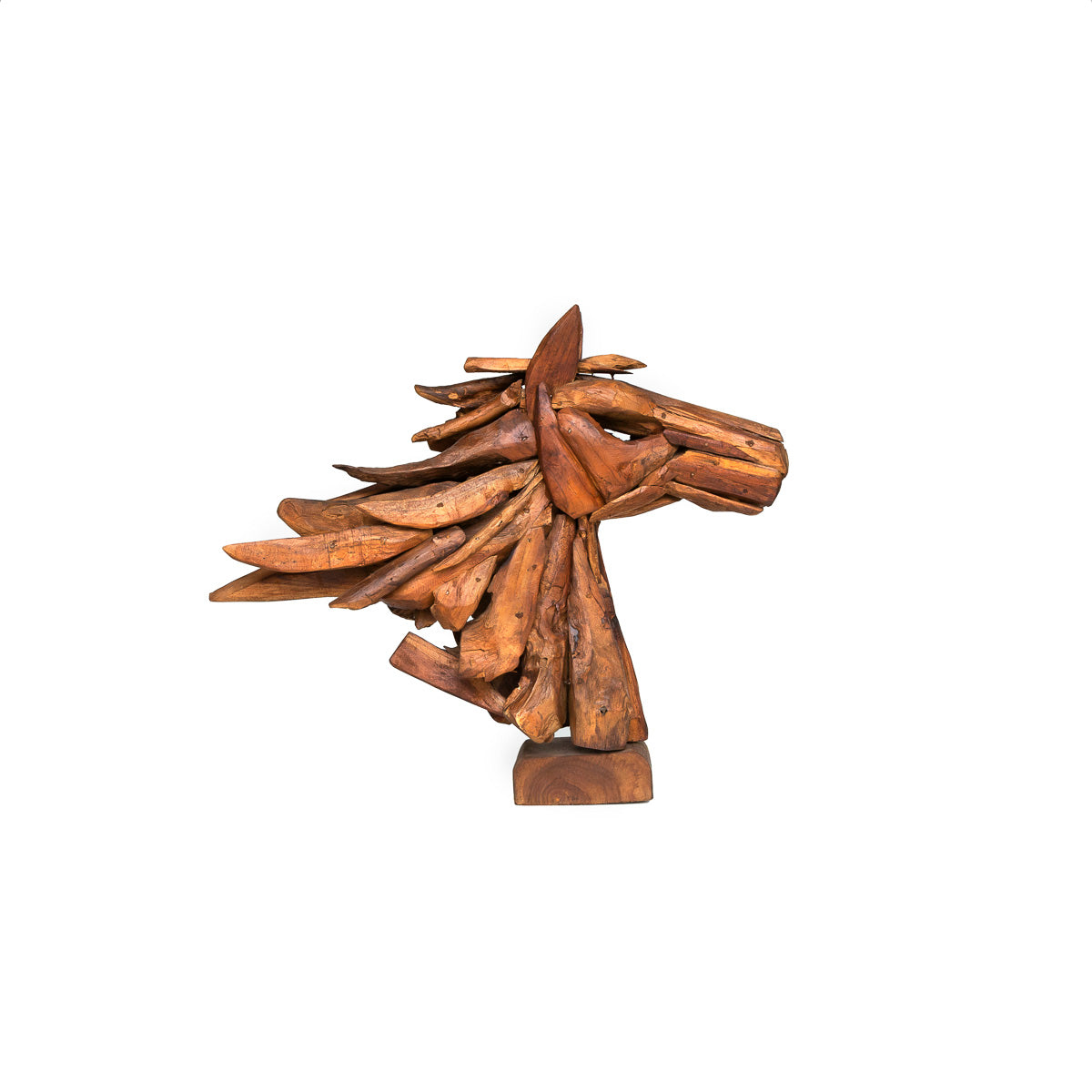 Wooden Horse Head Sculpture Abri
